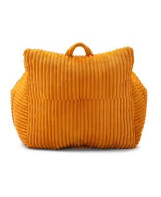  Giant Yellow Plush Bean Bag Chair with Footstool