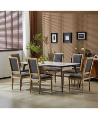 French Country Cane Back Dining Chairs Set