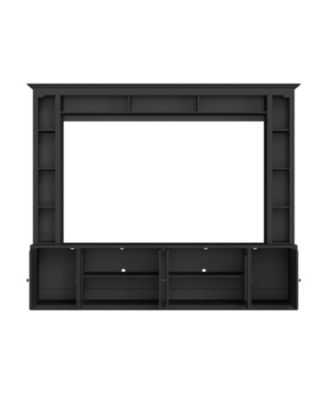 Modern Entertainment Center Wall Unit - 80" TV Stand, Black