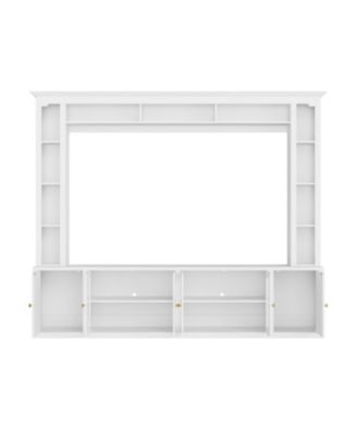 Modern Entertainment Center Wall Unit - 80" TV Stand, Black