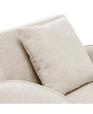 Convertible Chair Bed- 3-in-1 Pull-Out Sofa with USB & Desk (Creamy White