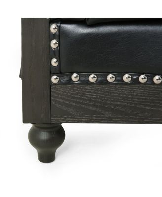 Comfy 3-Seat Sofa with Wooden Legs, Retro Style for Living Room and Study