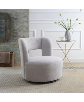 Teddy Fabric Swivel Accent Chair for Living Room Bedroom