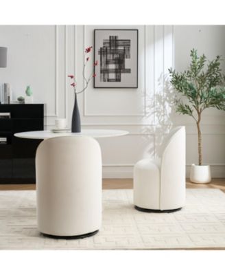 Upholstered Swivel Barrel Dining/Accent Chair