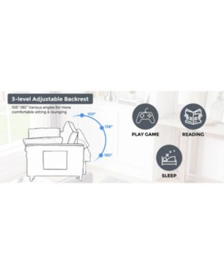 55" Velvet Convertible Sofa Bed - Dark Grey