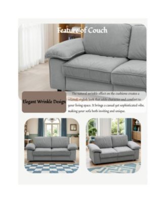 Green Velvet 79" Storage Loveseat - Modern Small Space Sofa
