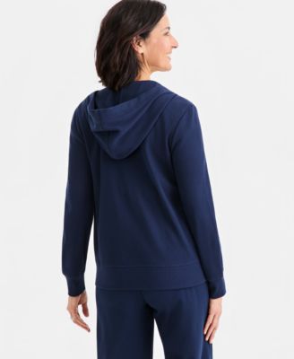 Women's Waffle-Knit Full-Zip Hoodie