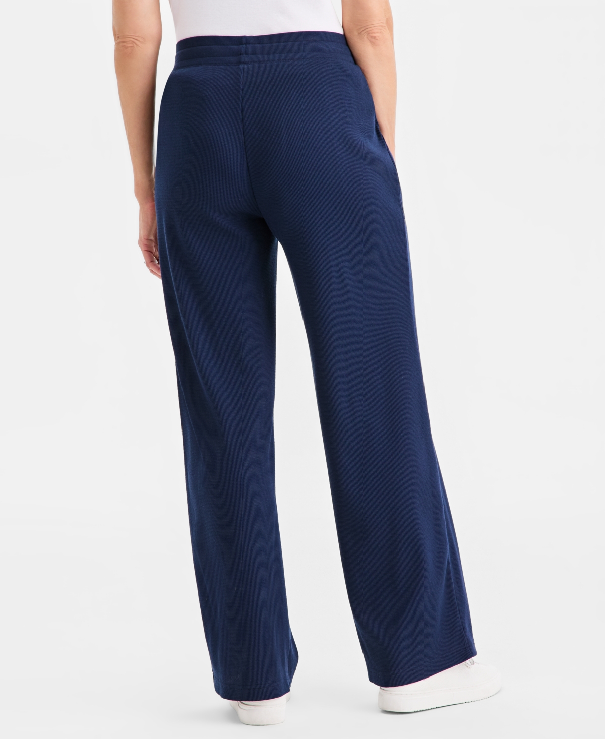 Style & Co Women's Waffle-Knit Wide-Leg Pull-On Pants, Macy's Exclusive