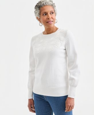Women's Floral Embroidered Sweater