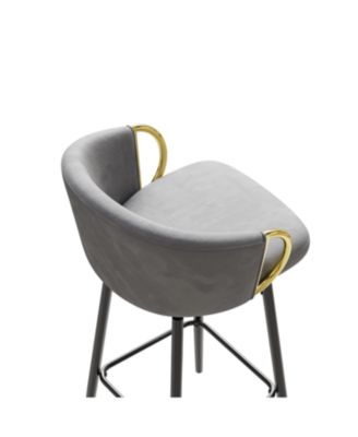 Modern Swivel Bar Chairs, Set of 2