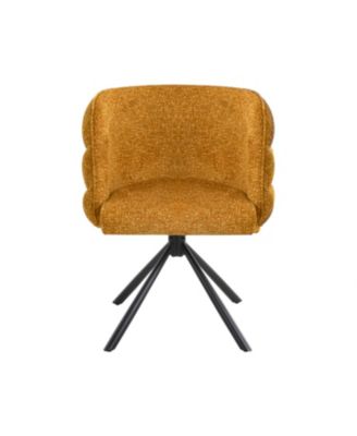 Swivel Orange Upholstered Chairs (Set of 2)