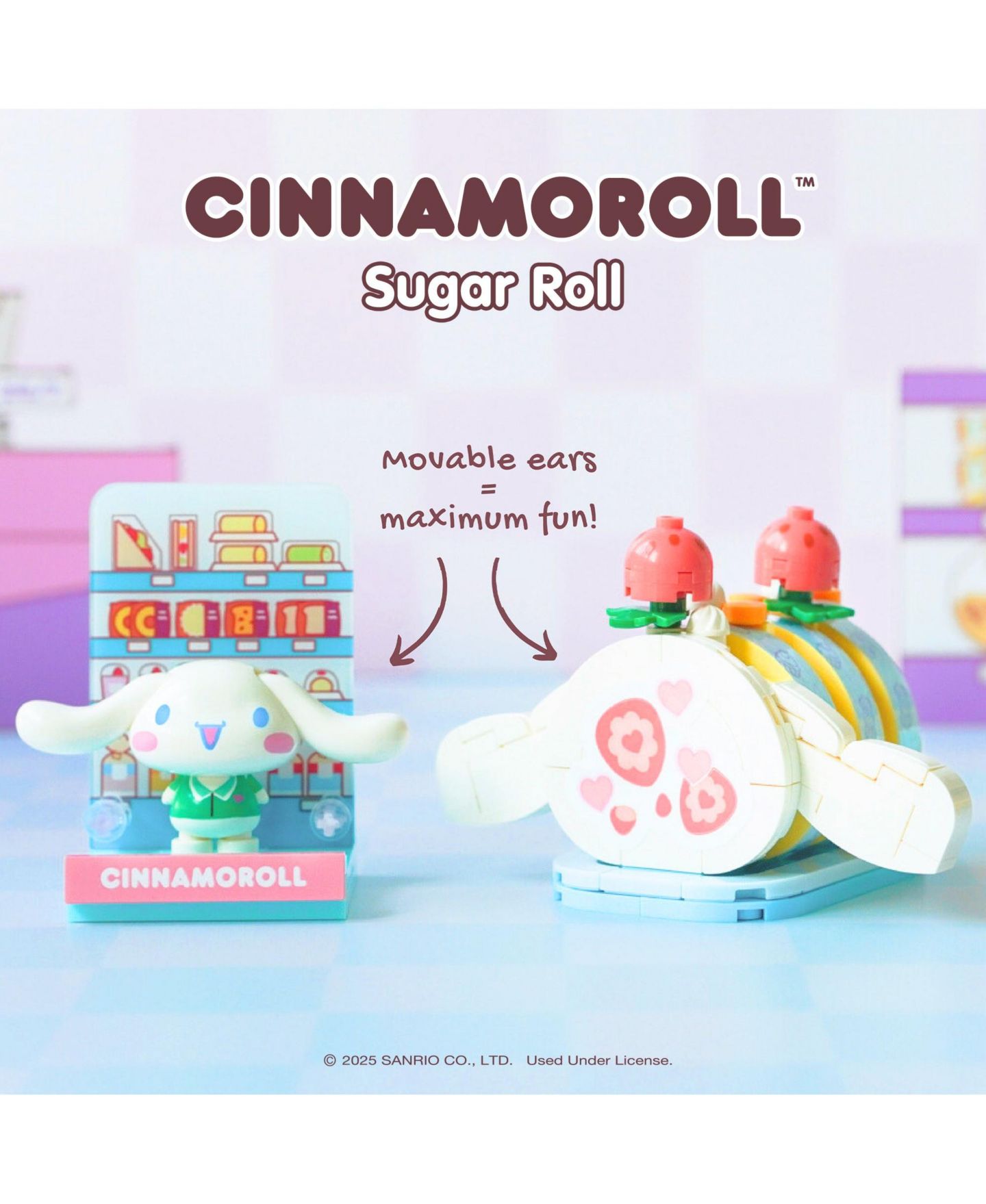 Детские конструкторы Hamee Hello Kitty and Friends Konbini Building Block Set, Ages 14+, цвет: Cinnamoroll Sugar Roll — фото 3