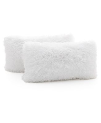 Shaggy 2-Pack Decorative Pillows, 12" x 20"