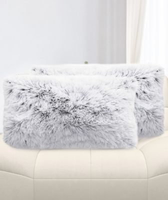Shaggy 2-Pack Decorative Pillows, 12" x 20"