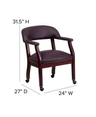 Conference Chair with Accent Nail Trim and Casters