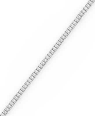 Lab Grown Emerald Diamond Bracelet (15 ct. t.w.) in 14k White Gold