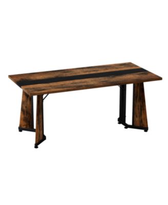 70.9" Rectangular Dining Table - Seats 8 Rustic Brown