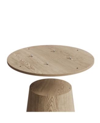 43" Round Wood Dining Table - Modern Minimalist