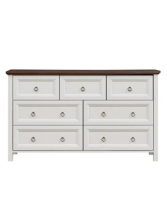 Rustic 7-Drawer Wood Dresser