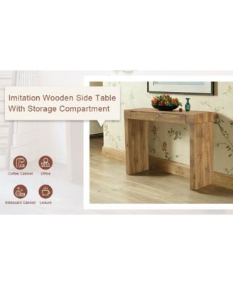 Streamdale Elegant Wood Grain Bar Table w/ Drawers - 50 Inches