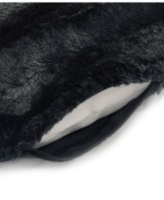 Plush Reversible Faux Fur 2-Pack Decorative Pillow, 24" x 24"