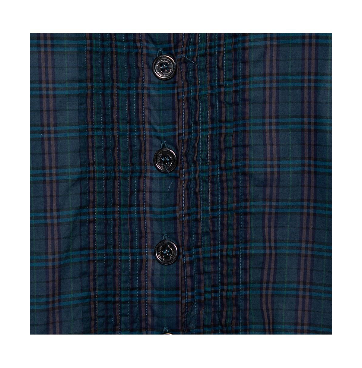 Pre-Owned Burberry Women's Checkered Cotton Pintuck Detail Shift Dress