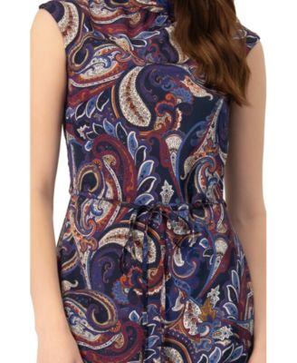 Women's Short Off-Shoulder Paisley Print Dress