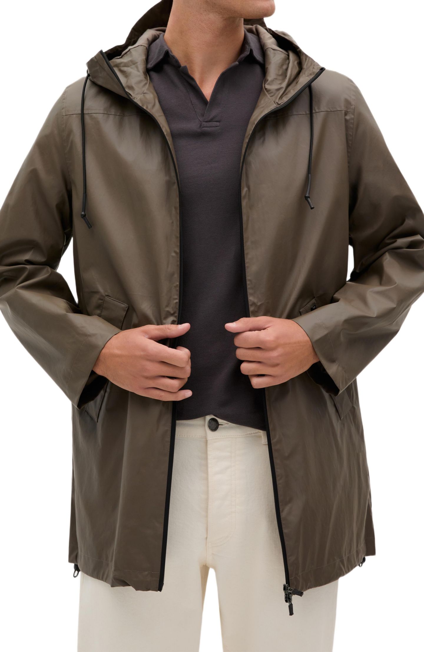 Мужские куртки Scalpers New Light Raincoat, цвет: Коричневый — фото 1