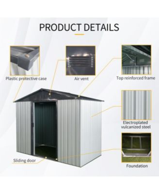 8ft x 4ft Metal Storage Shed
