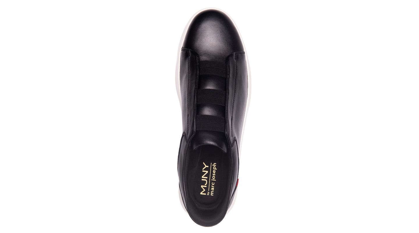 Мужские кроссовки Marc Joseph New York Allen St Hands-Free Slip On Technology Lightweight, цвет: Чёрный кожаный — фото 6