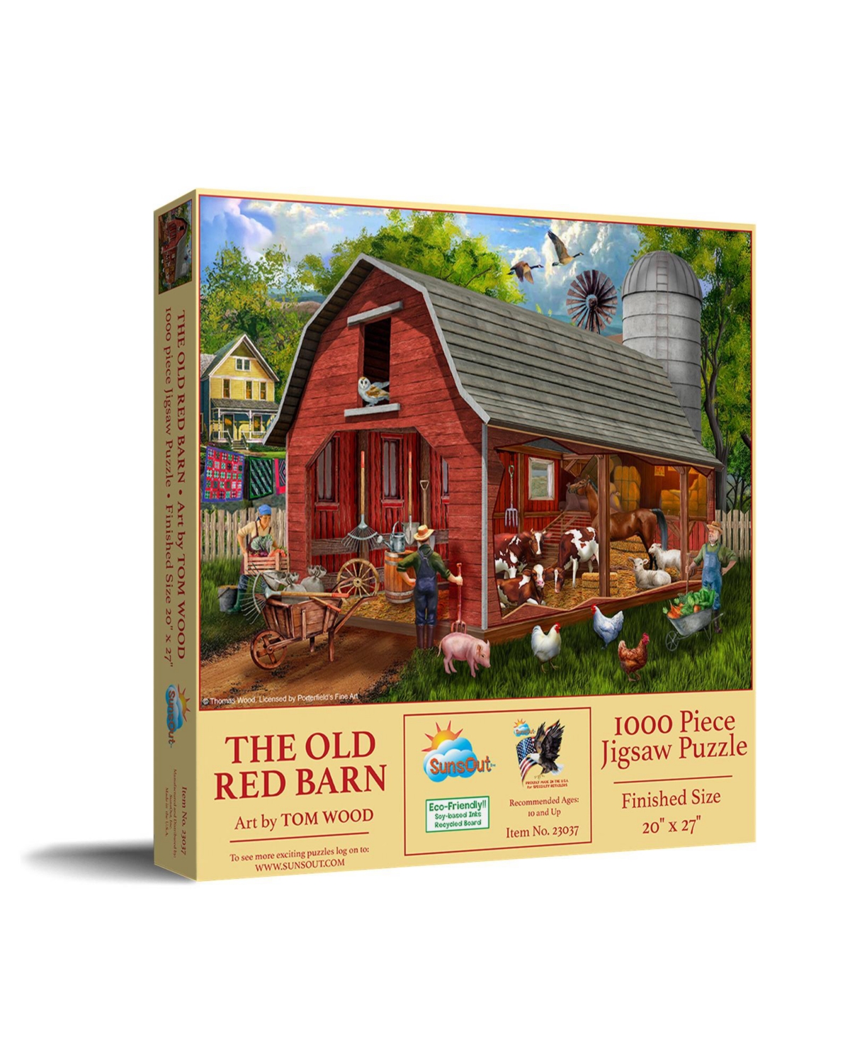 SunsOut The Old Red Barn piece Jigsaw Puzzle for Adults