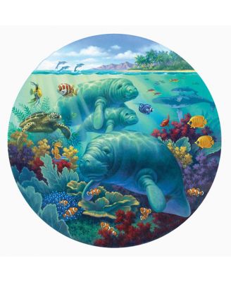 Manatee Beach 500 piece Jigsaw Puzzle for Adults Round