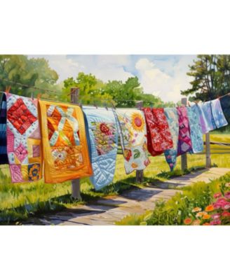 Quilts on the Line 1000 piece Jigsaw Puzzle for Adults