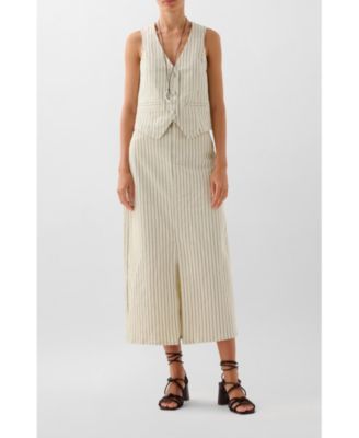 Women's Denim Stripes Skirt