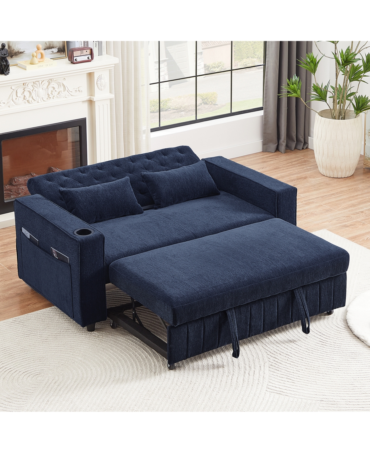 Streamdale Furniture 61.4" Pull-Out Sofa Bed Convertible Couch