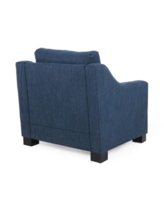 Contemporary Beige Fabric Upholstered Club Chair