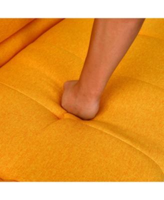 Streamdale 70" Cotton Linen Sofa Bed- Foldable, Cup Holder, Side Storage