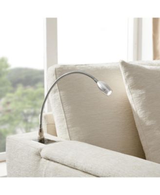 Modular Sectional Sofa Bed- Flip Table, Lamp, Ports, Ottoman, Tufted, 6 Pillows