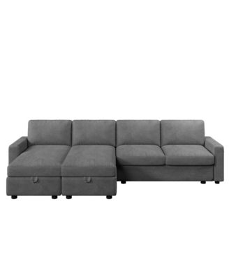 + 103.9" + Fabric (assuming material is fabric) + Storage Chaise & USB + Sectional Sofa