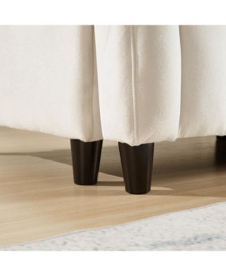 83" Futon Sofa Bed with Pillows, Convertible Sleeper, Beige