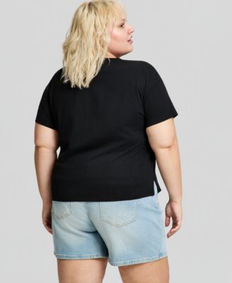 Trendy Plus Size Graphic Print Cotton T-Shirt