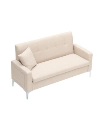 57" Beige Sofa with Storage - Living Room, Apartment, Home Office