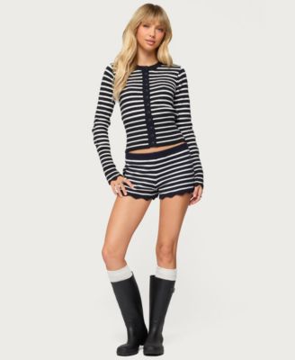 Women's Soren Contrast Striped Knit Cardigan