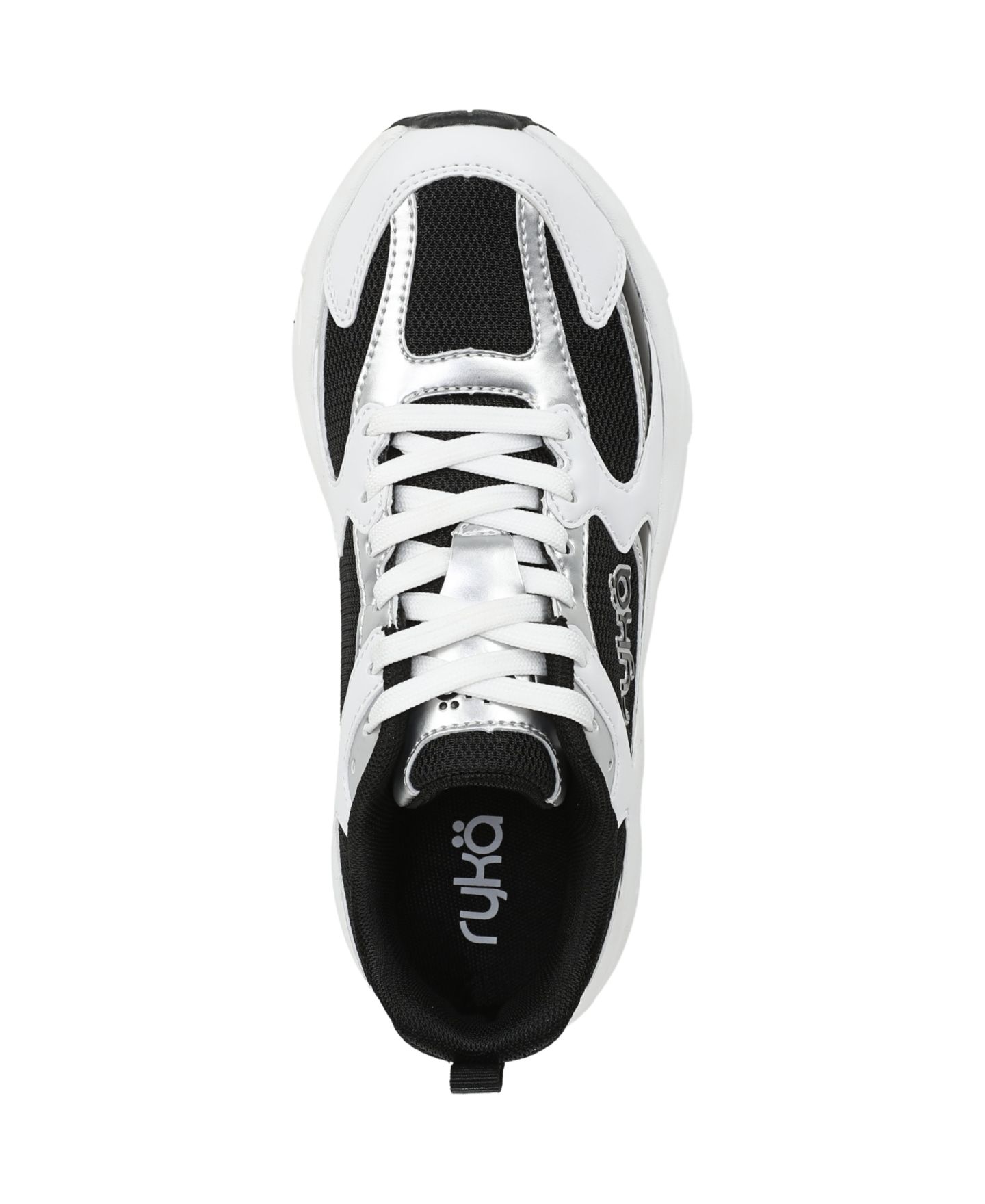 Женские кроссовки Ryka Generation Lace-Up, цвет: Белый / Чёрный кожаный — фото 4