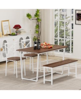 Streamdale Four-piece set table and chair with backrest, industrial style, solid structure