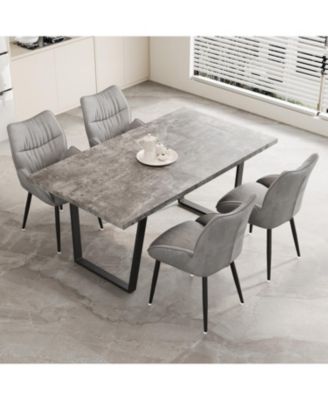 62.9" Rectangular Dining Table & 4-Chair Set