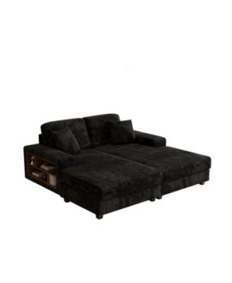 + 1 Pc. + Corduroy + Convertible + Sofa Bed