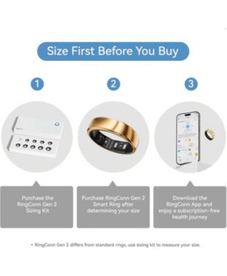 Gen 2 Size 8 Gold 0905 Fitness Trackers