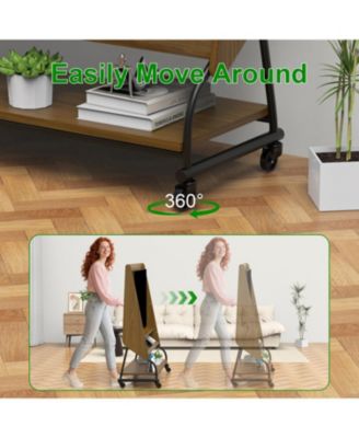 Streamdale Mobile TV Stand with Mount & Projector Screen for 32-50" TVs