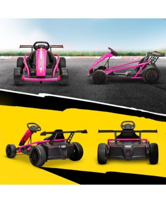 24V 8.1 MPH Electric Drift Kart for Kids with Dual Motors,
